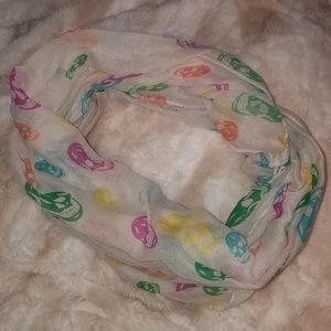 Infinity loop sugar skull scarf